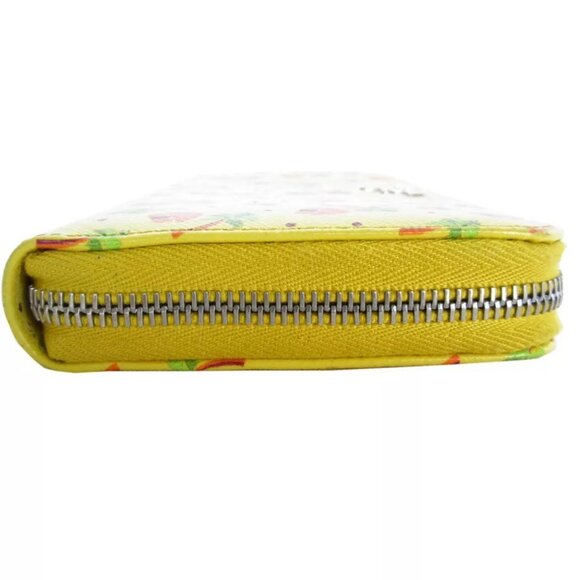 Auth PRADA Zip Around long wallet Yellow leather - Picture 2 of 8